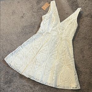 Elegant Cream Lace Dress